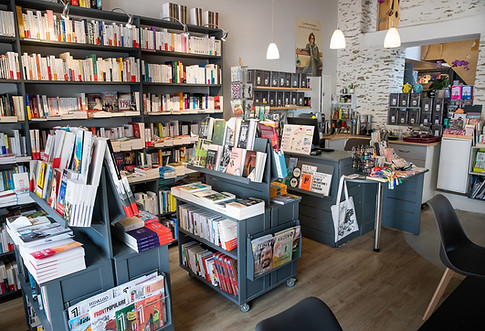 rayon littérature de la librairie l'Embellie