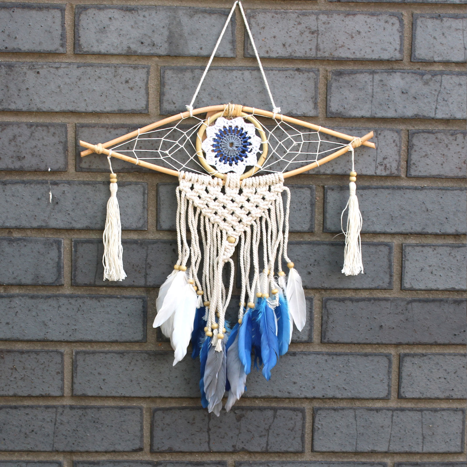 Protection Dream Catcher - Sm Macrame Evil Eye