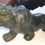 Thumbnail: Large Hand Carved Moss Agate Tiger: 203mm