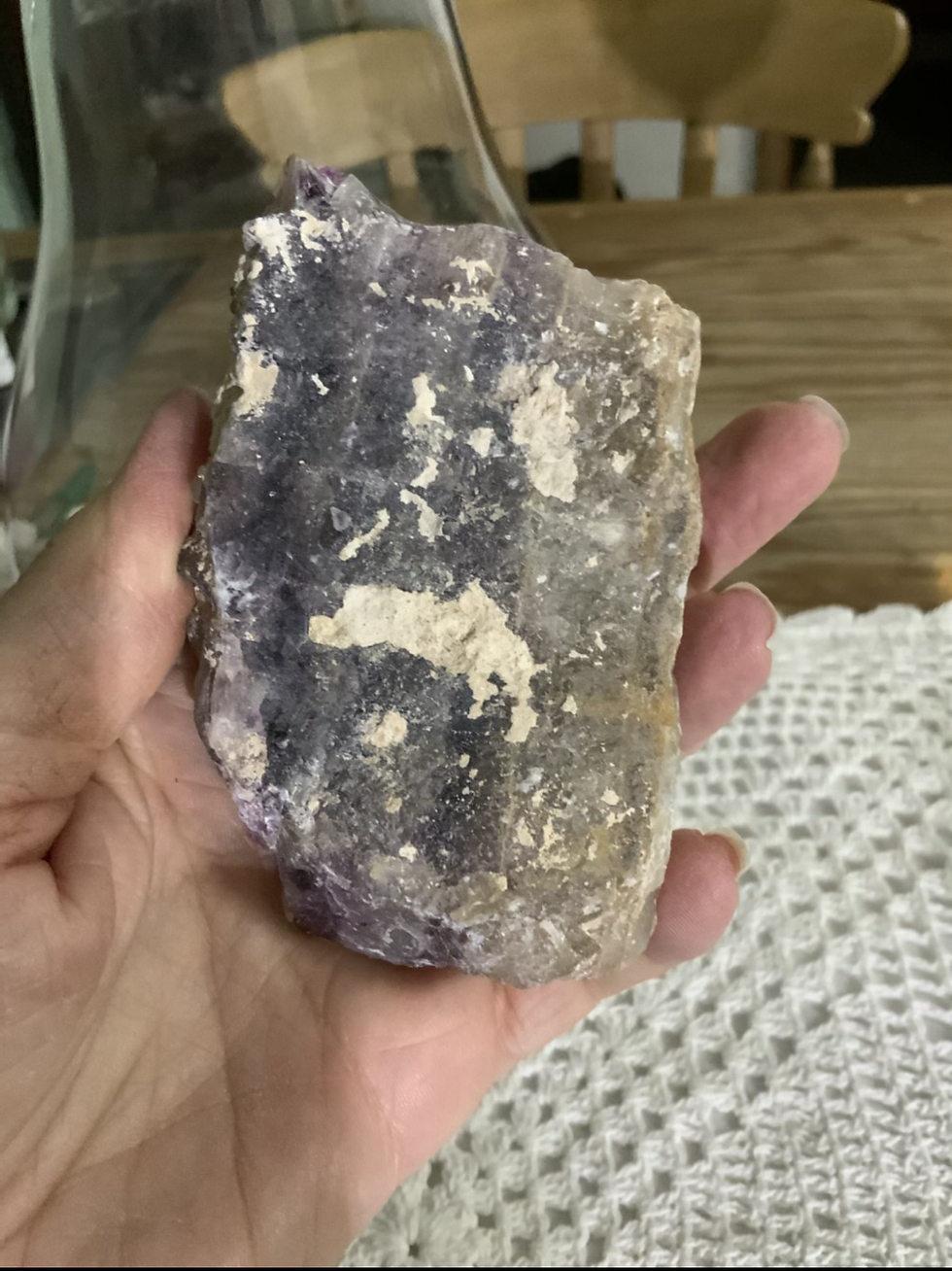 Thumbnail: Purple Banded Fluorite Slice