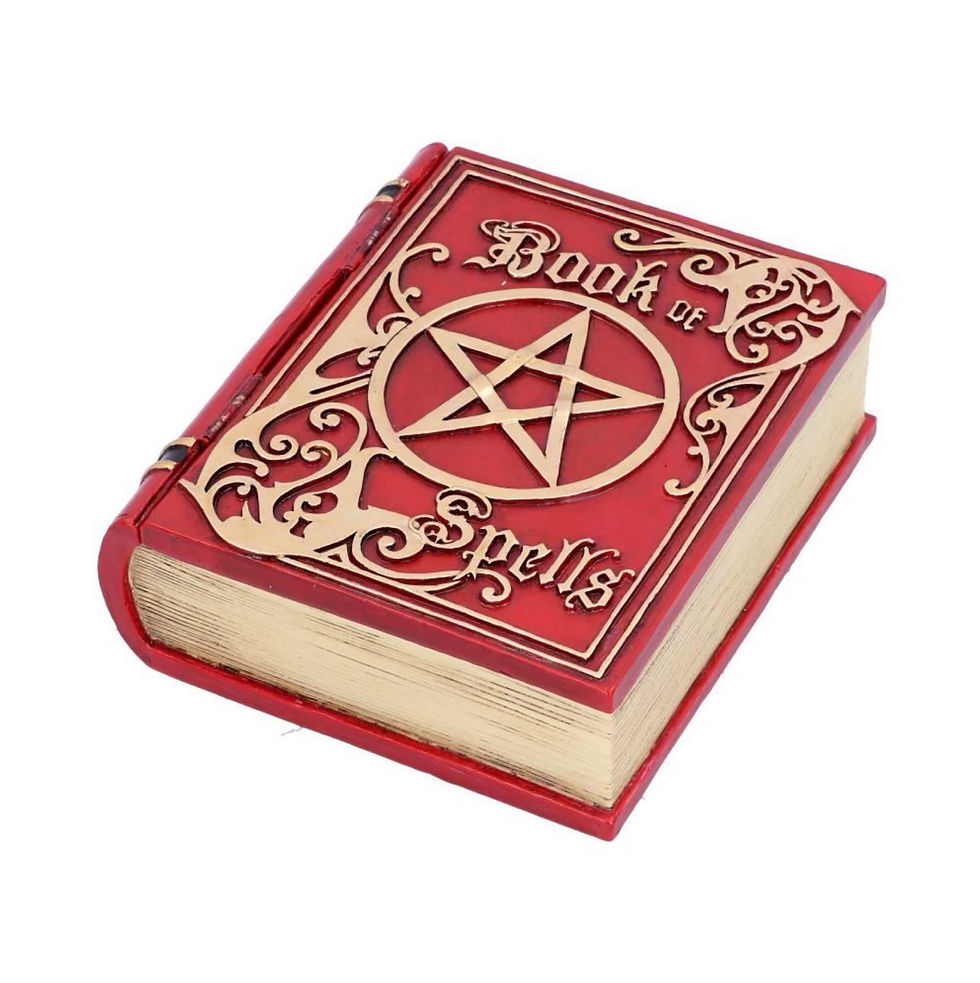 Thumbnail: Book of Spells Secret Jewellery Trinket Storage Box