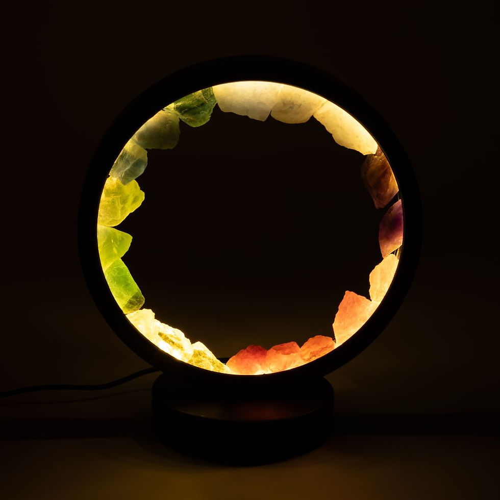 Thumbnail: Gemstone Halo Lamp - 7 Chakra  - 7 Gems