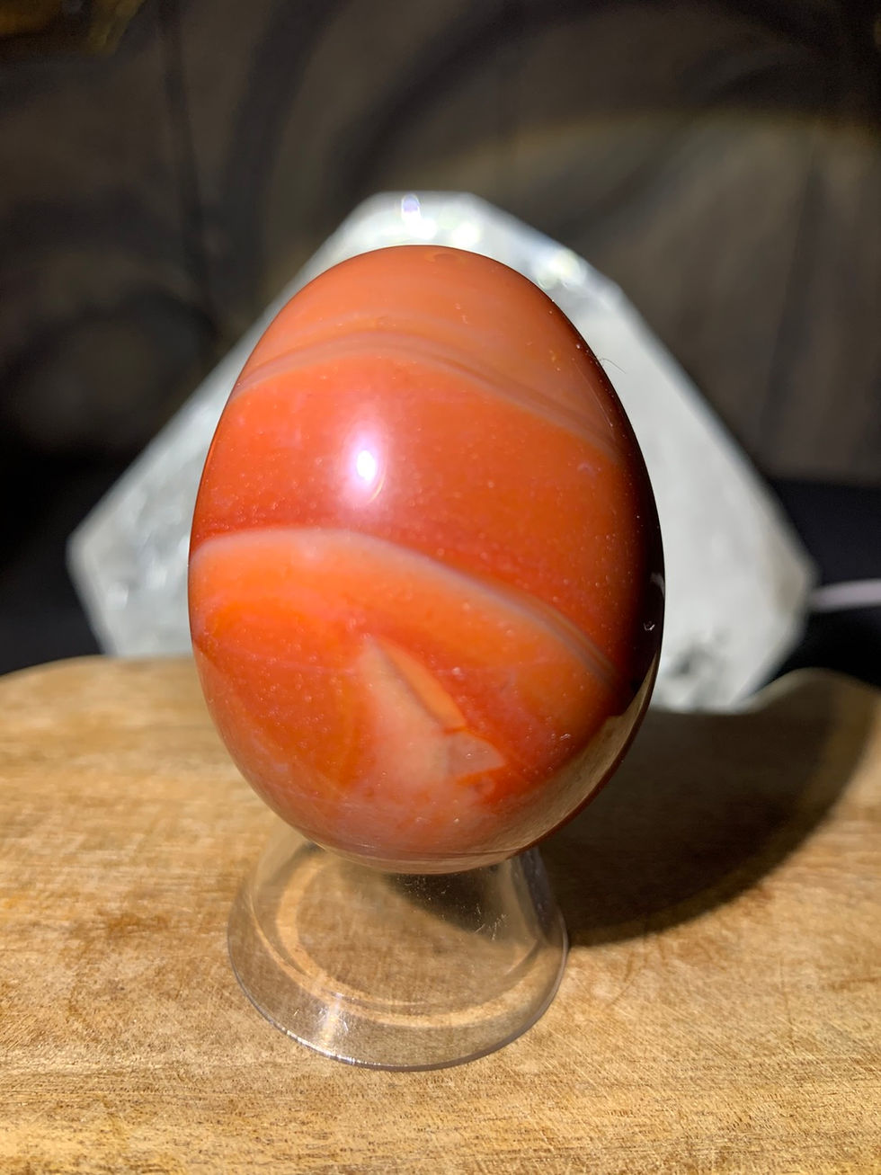 Carnelian Carved Egg