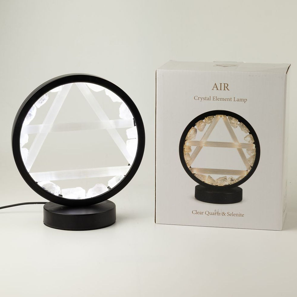 Thumbnail: Gemstone Halo Lamp - Air - Clear Quartz & Selenite
