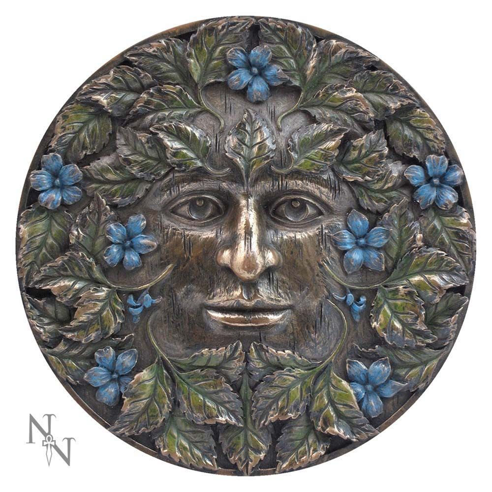 Bronzed Beltane Tree Spirit Wall Plaque 14.5cm