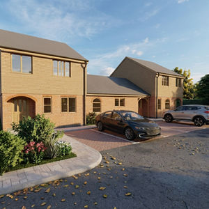 New build homes inspired by agricultural outbuildings in the area to create a modern, barn-style aesthetic.
