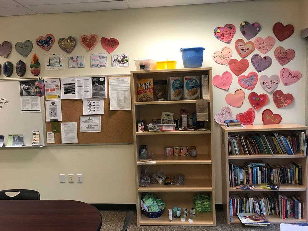 Before- Bookcases & Food