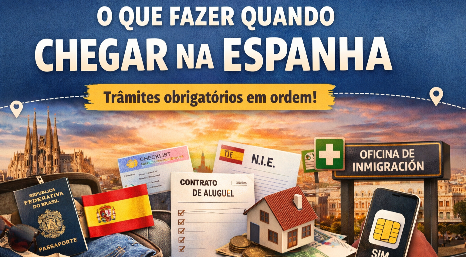 Cheguei na Espanha: o que fazer primeiro? Checklist completo de documentos e trâmites
