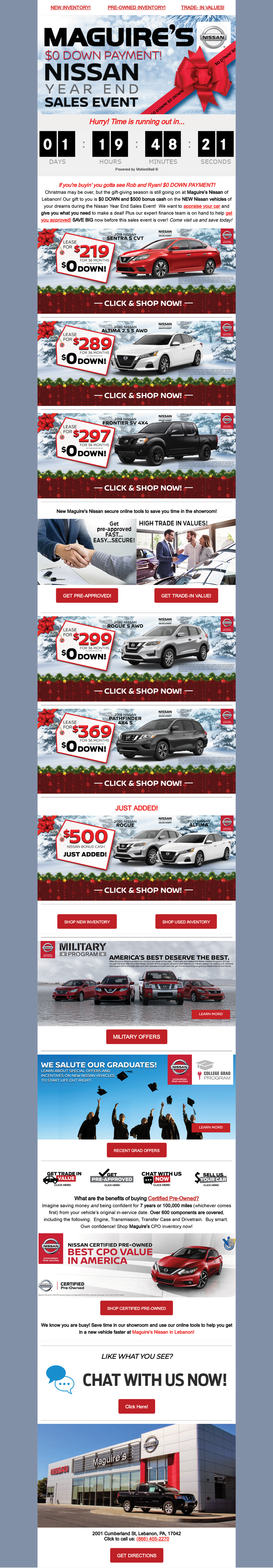 Maguire's Nissan Email