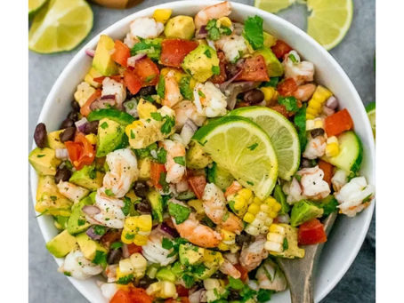 CILANTRO LIME SHRIMP AND AVOCADO SALAD