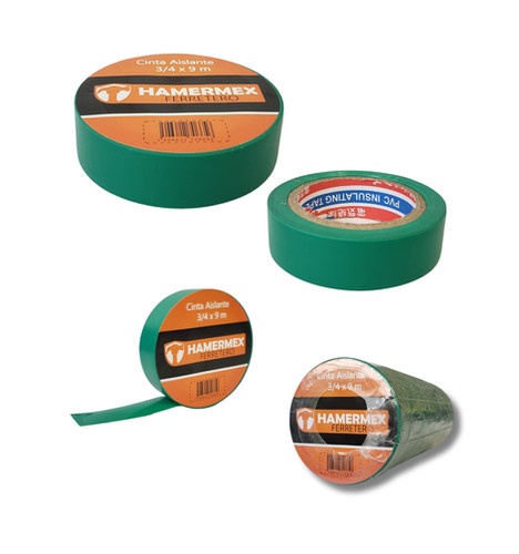 Cinta de aislar color verde | Hamermex