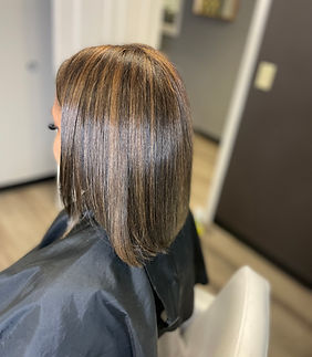 Ginger Blonde Highlights on Natural Hair by Stylist shantae stylez salon head spa lithia s