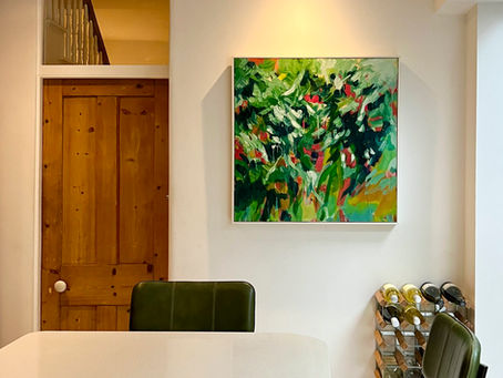 Visiting my painting 'Canopy' in it's new home 