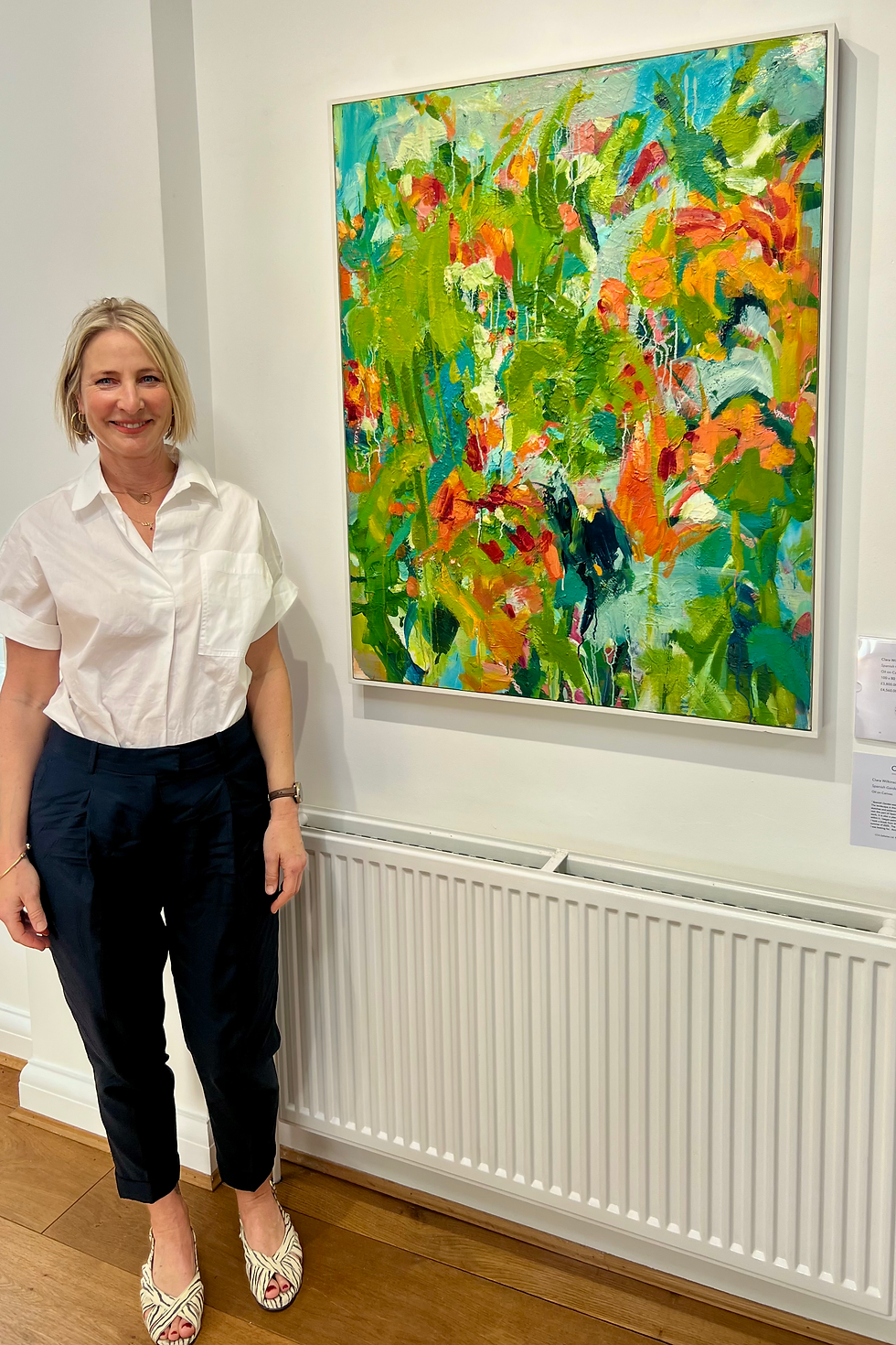 Clara Wilkinson with ‘Spanish Garden’ winning third prize in the CCA Galleries award