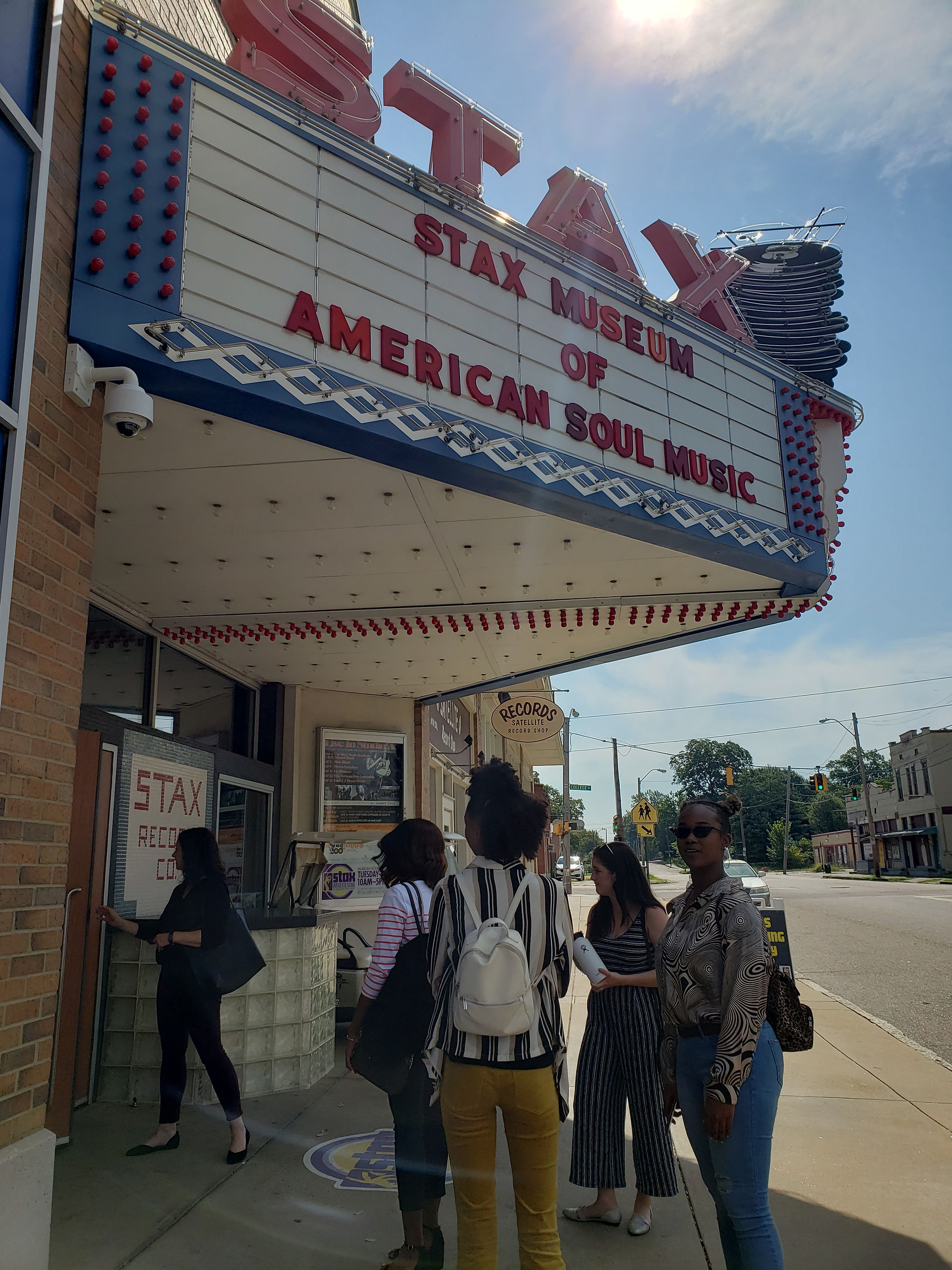 The Arts Interns outside of the Stax Museum.