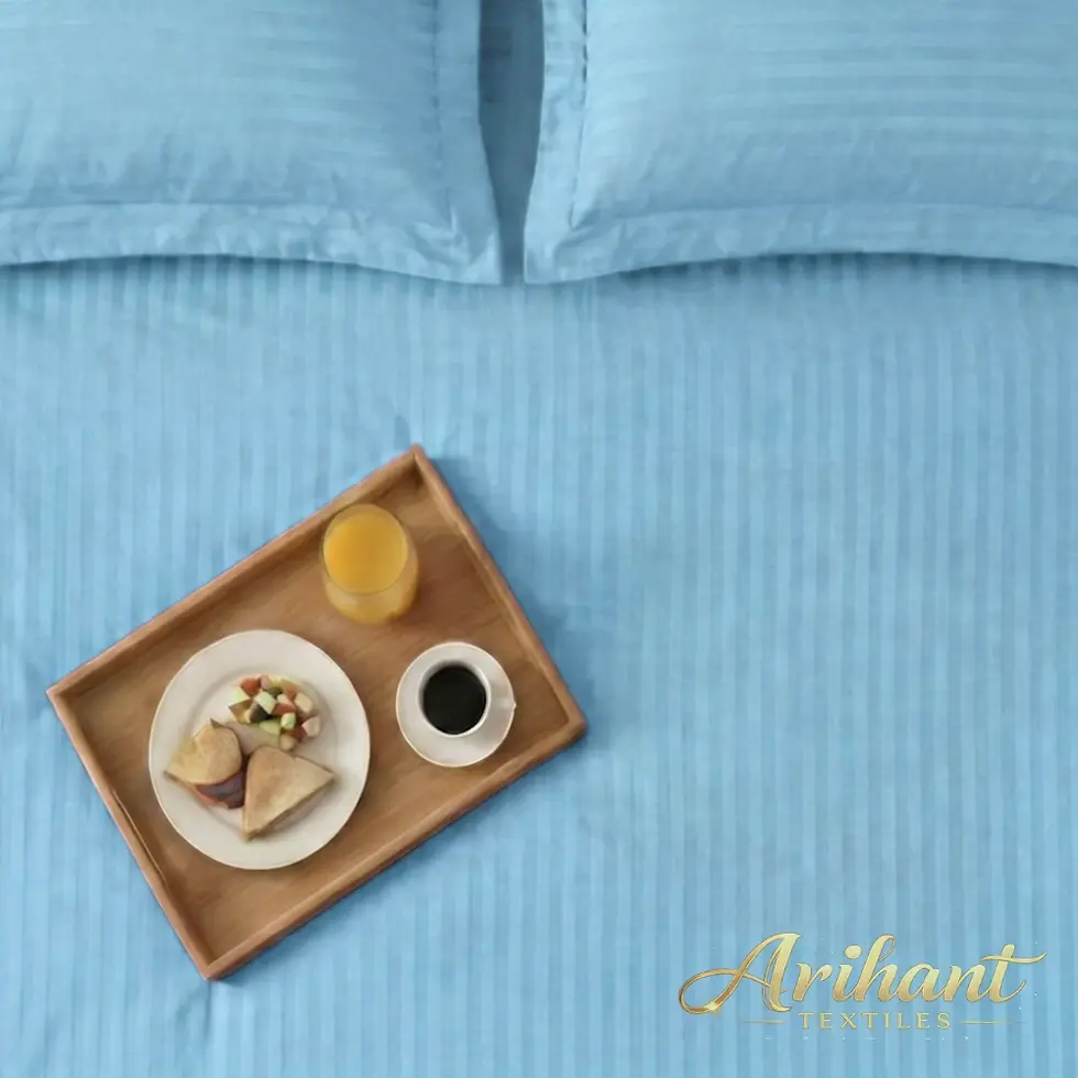 Bulk supply of medical blue hospital linens: Factory-direct wholesale bedsheets for clinics, hospitals, and institutional healthcare distributors.