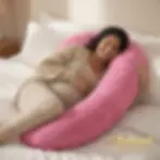 C-shape pregnancy pillow manufactured by Arihant Textiles, a leading ergonomic pillow manufacturer in Panipat for bulk supply