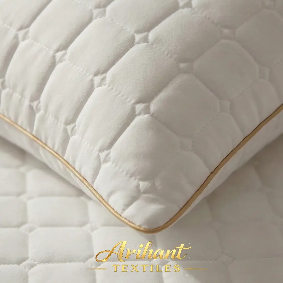 Thumbnail: White luxury quilted pillows direct from our Panipat factory.