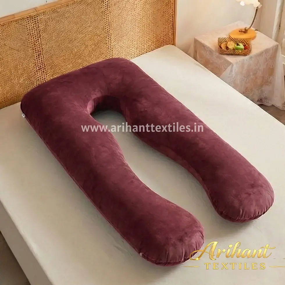 U shaped pregnancy pillow manufacturer in Panipat for bulk maternity pillow supply.