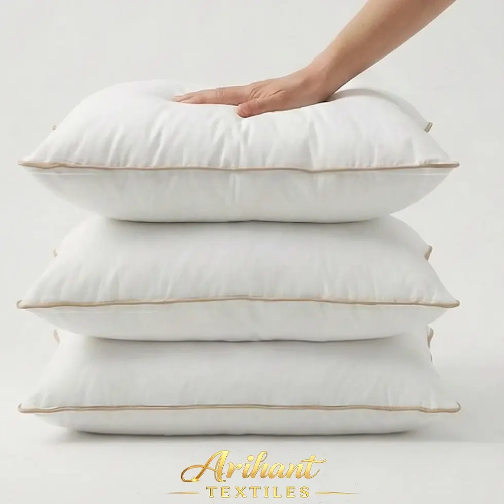 Bulk supply of ultra-soft premium white microfiber cushion inserts: Factory-direct wholesale fillers for luxury hotels and high-end retail brands.