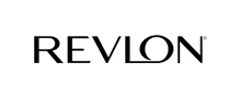 Logo Revlon blanc sur fond noir, marque de cosmétiques et beauté.
