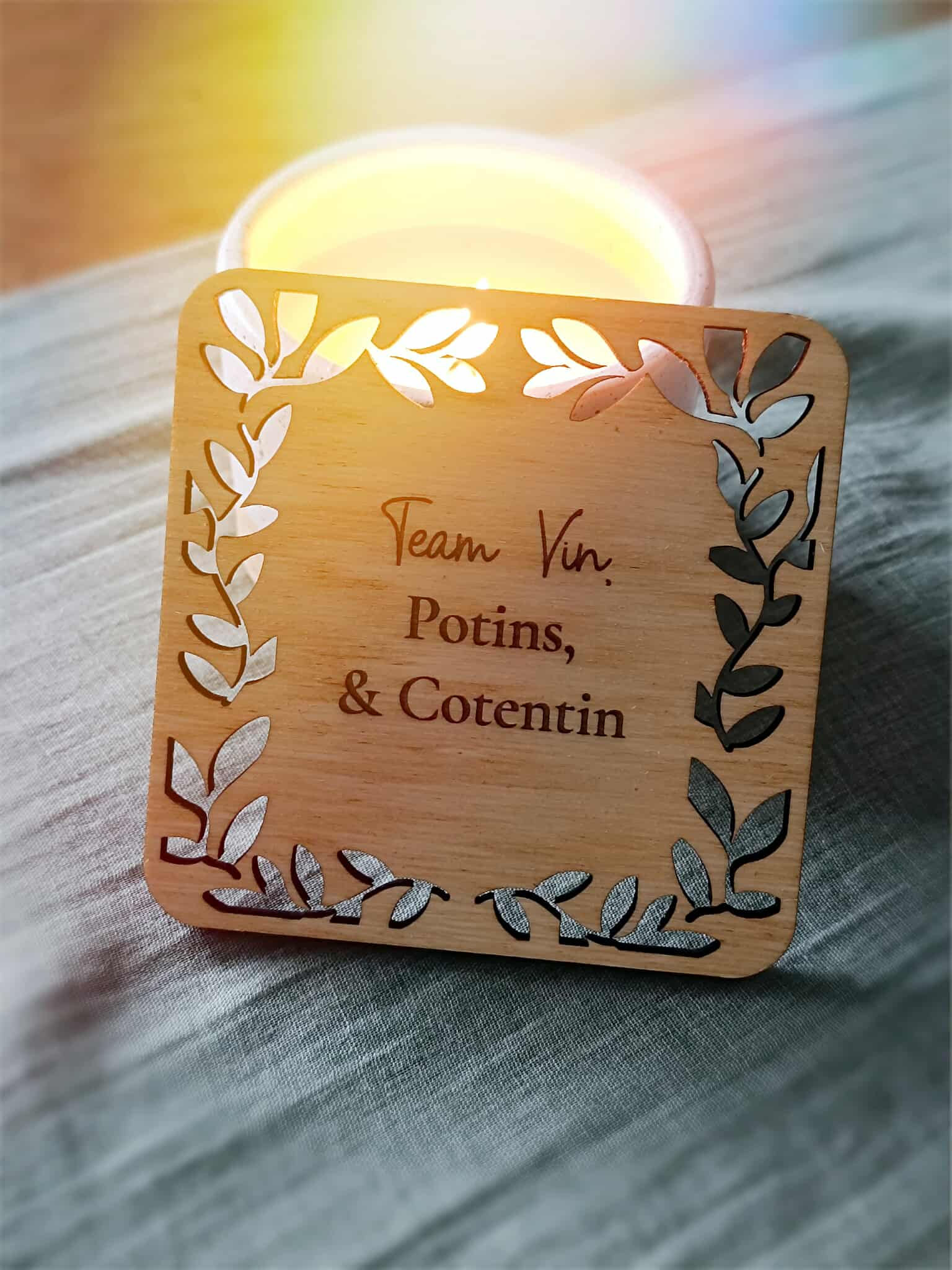 Lot de 6 Sous-verres "Team vin, potins & Cotentin"