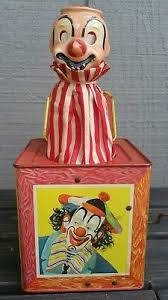 Vintage, haunted jack in the box