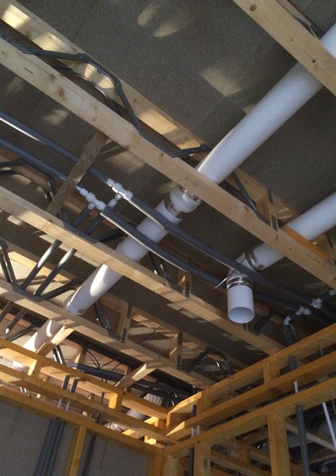 Services in the joists