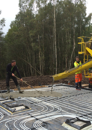 Pouring concrete