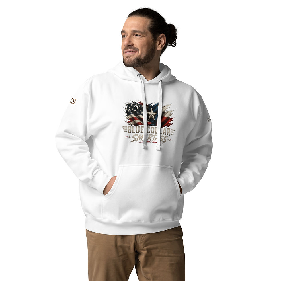Thumbnail: Blue Collar Smartass Flag Hoodie