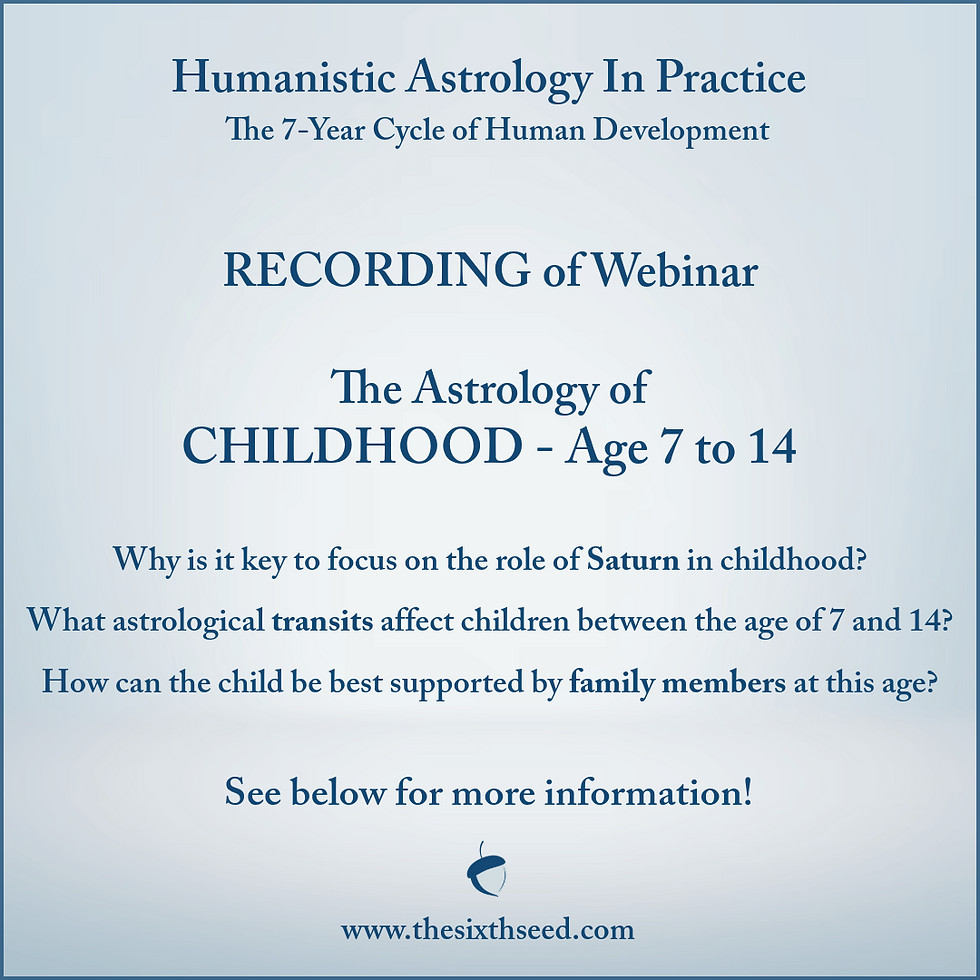 The Astrology of Childhood - Age 7 to 14