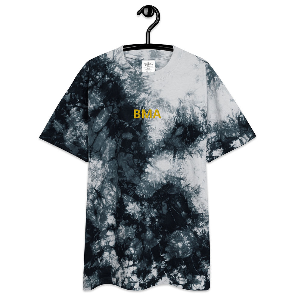 Thumbnail: Golden 'BMA' Embroidered Tie-Dye Shirt