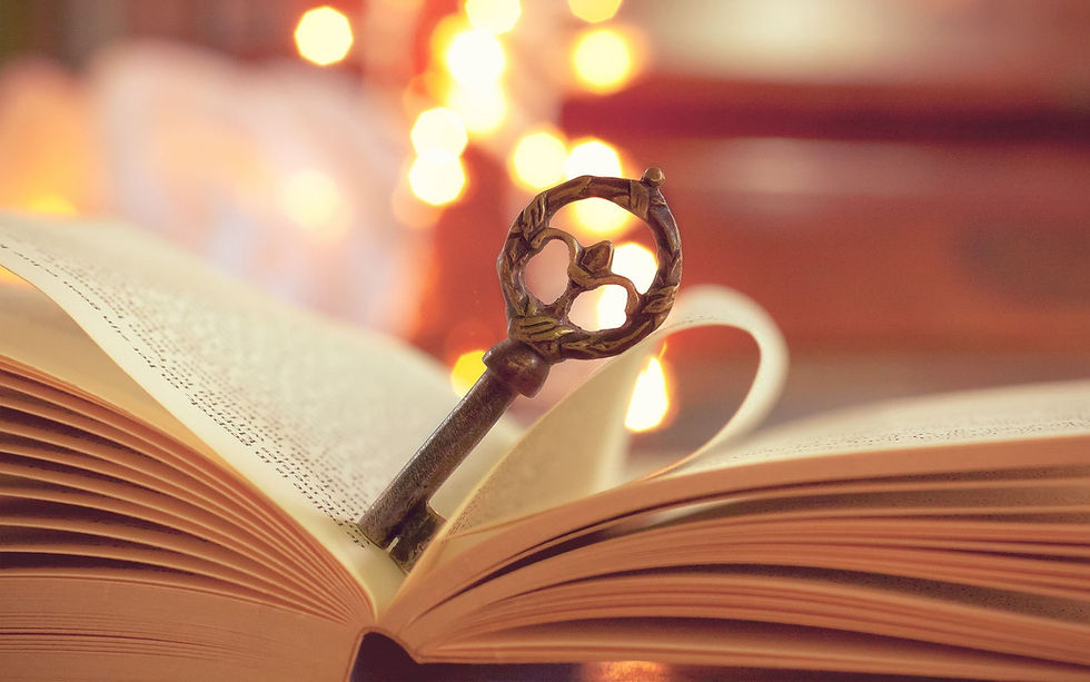 Livre ouvert clé - Open book key bokeh