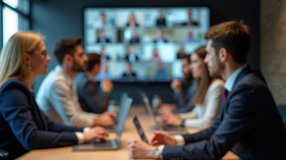 Close-up view of a digital community meeting on a virtual platform