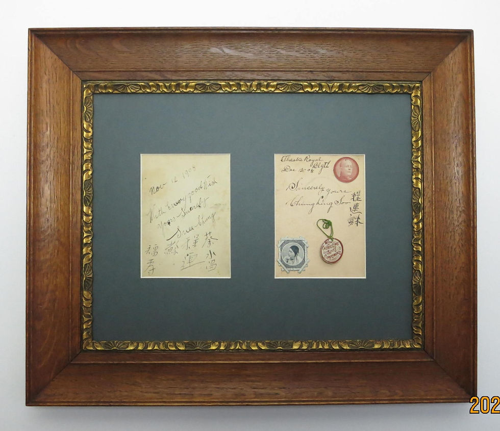 Thumbnail: rare original chung ling soo autograph from 1908
