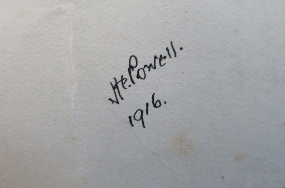 Thumbnail: original 1916 ink painting of a ww1 british dreadnought battleship