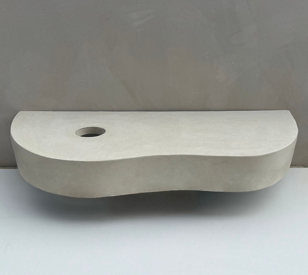 Thumbnail: Microcement  Organic Curve Vanity Sink Shelf