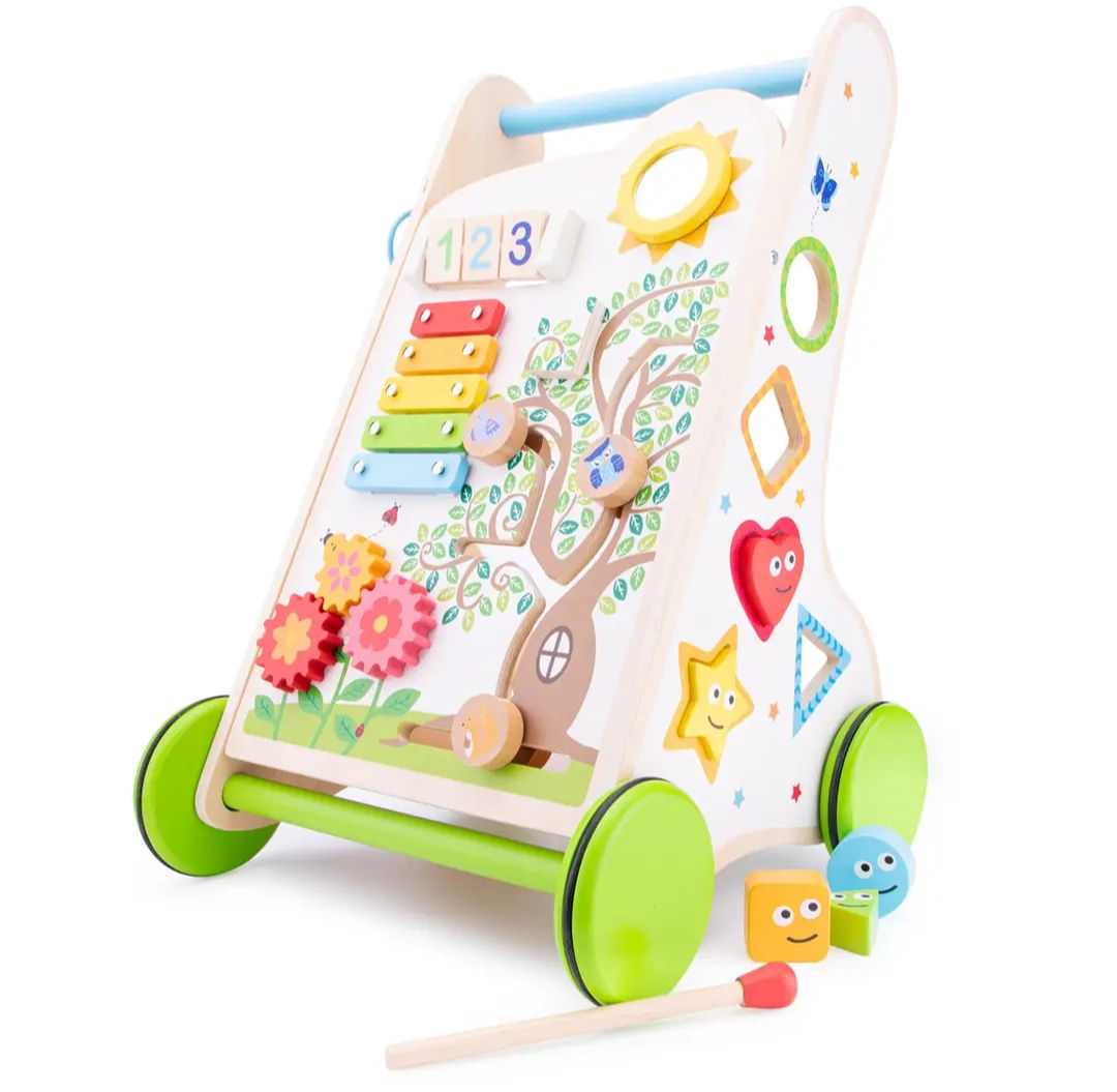 Chariot de marche et d’activités en bois – Woet®