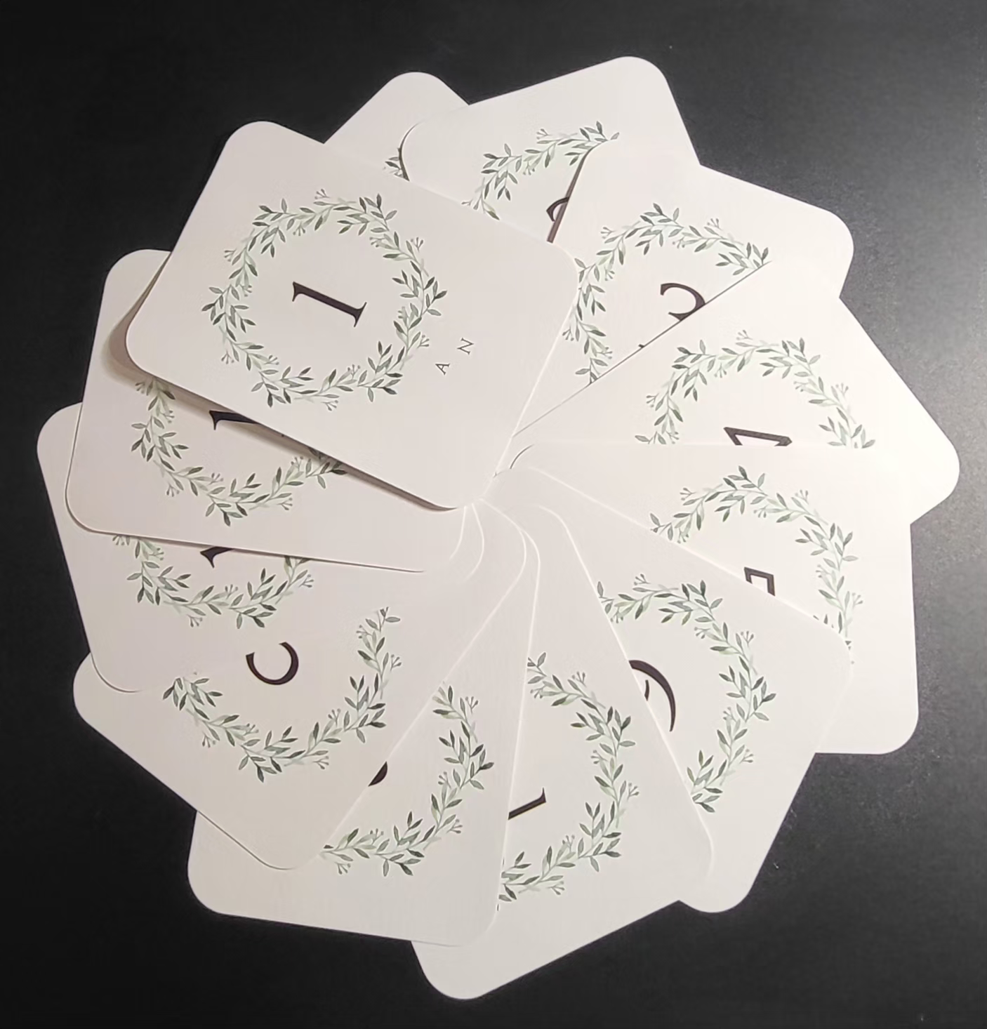 CARTES ÉTAPES 1ÈRE ANNÉE DE BÉBÉ THÈME EUCALYPTUS 