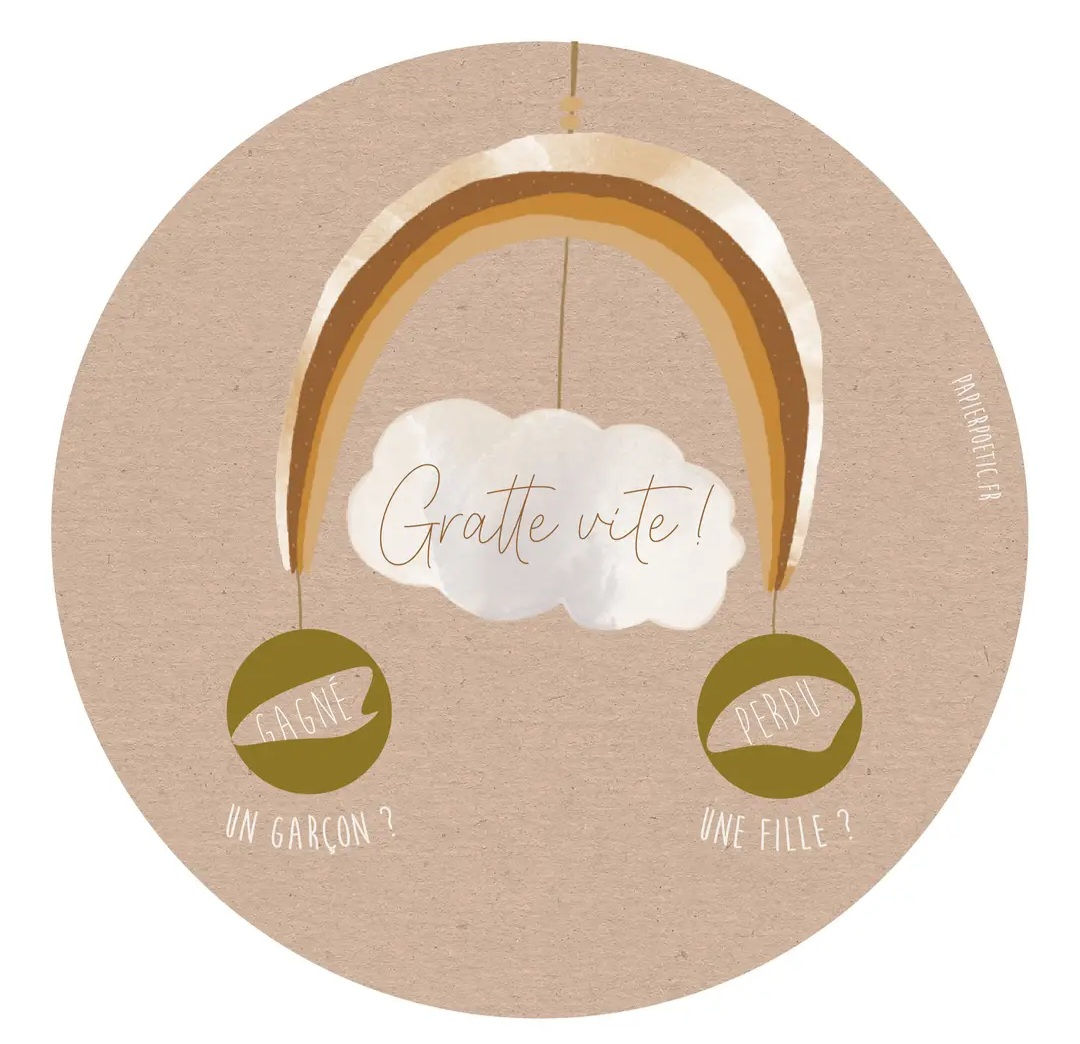 CARTE à GRATTER "Garçon ou Fille ?"