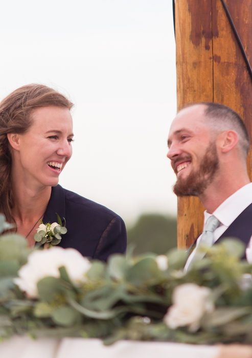 outdoor wedding reception