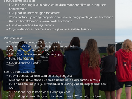 Eesti Gaidide Liit otsib arendusjuhti!
