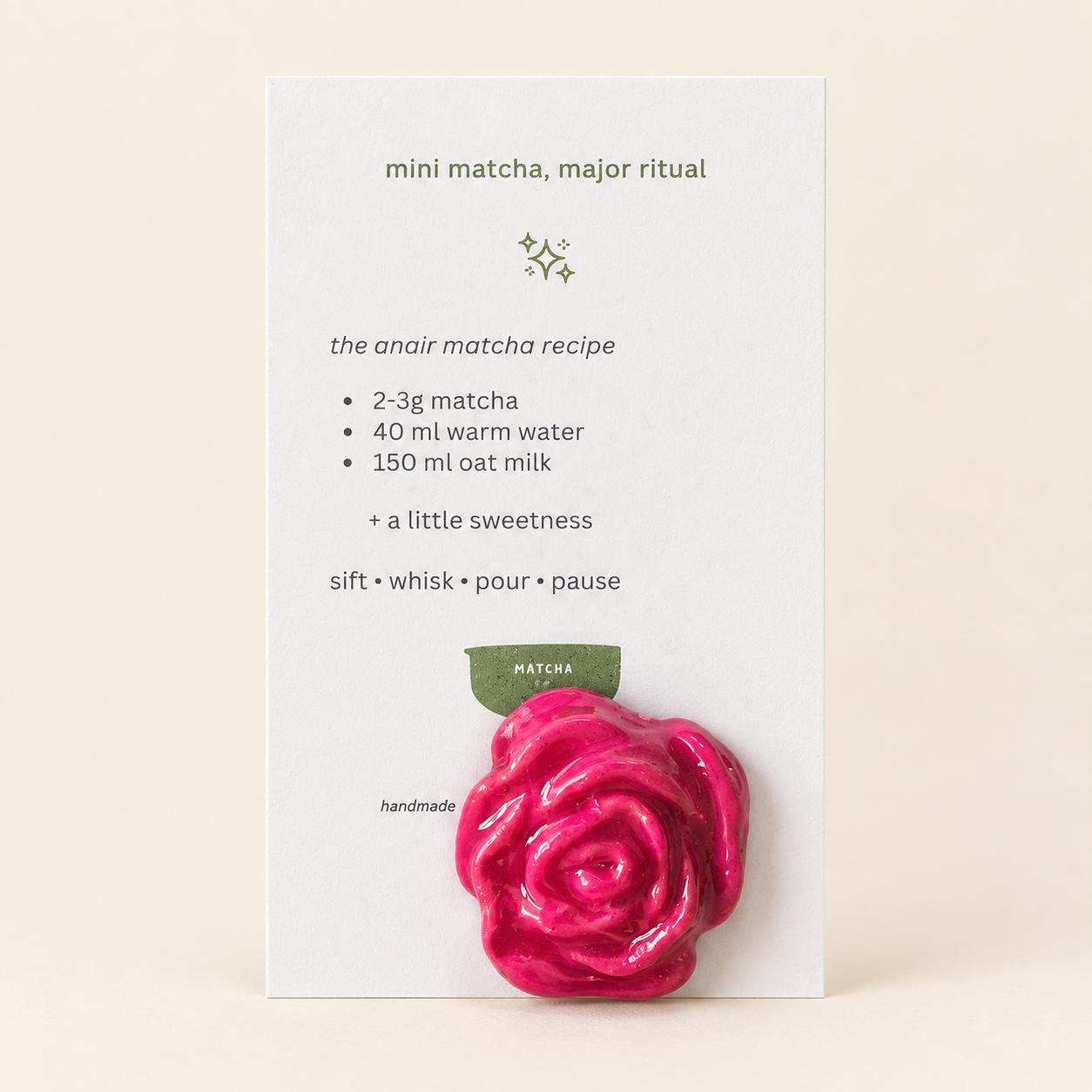 Hot Pink Rose Resin Magnet