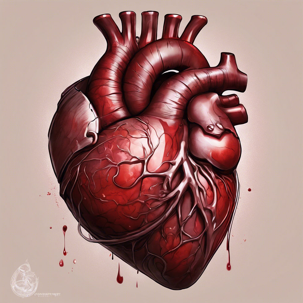 Heart pumping blood