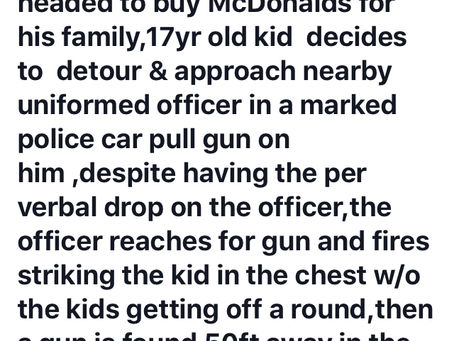 17 yr old Kavon Purell Shot in chest by Chicago Police and Officer offers unbelievable narrative