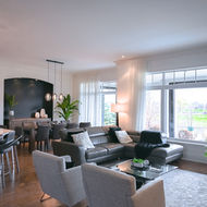 Salon et espace ouvert