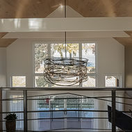 Salon luminaire poutres plafond