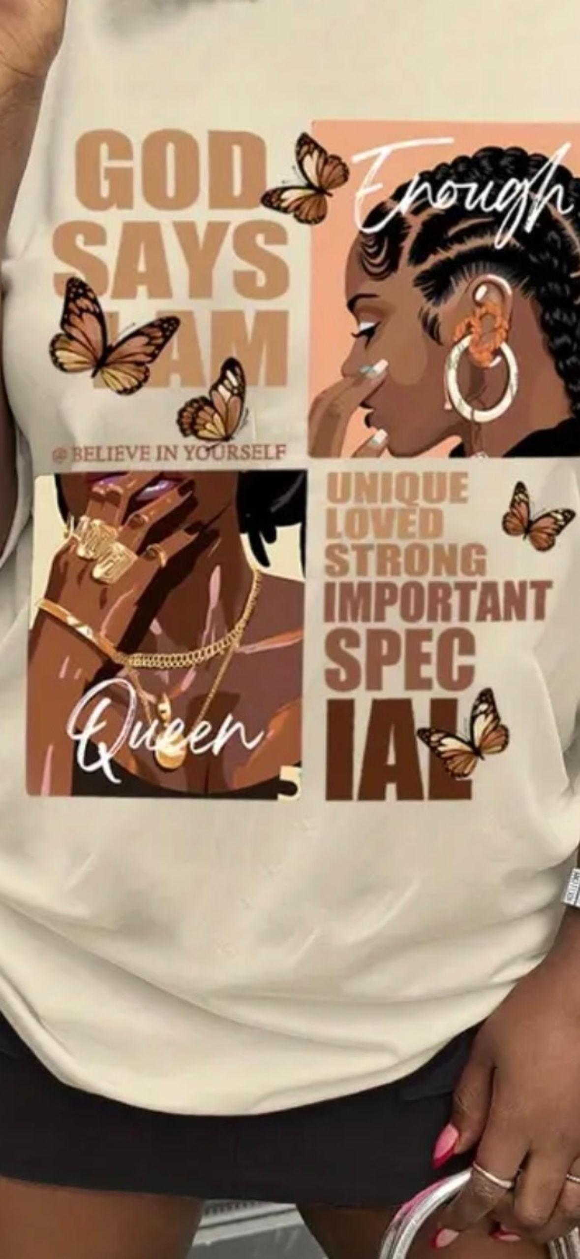 “God Says I Am” Women’s Statement Tee