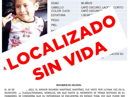 Pequeñito de 6 años es brutalmente asesinado en Morelos