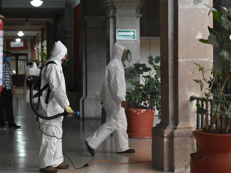 Sanitizan oficinas gubernamentales de Morelos